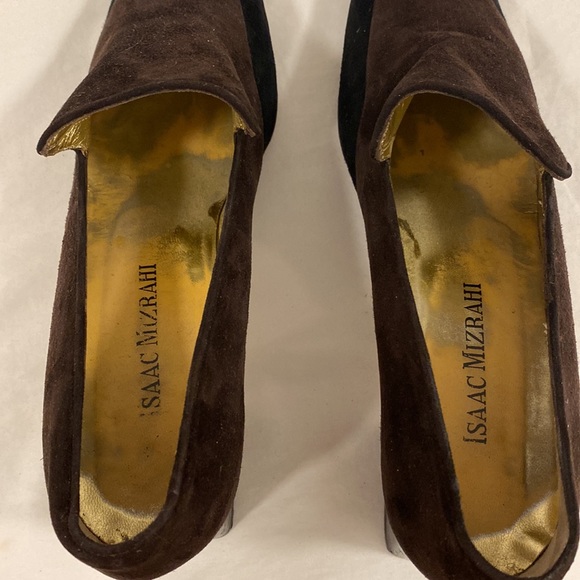 Isaac Misrachi chunky loafer heel, size 8.5, brown and black - Picture 6 of 12